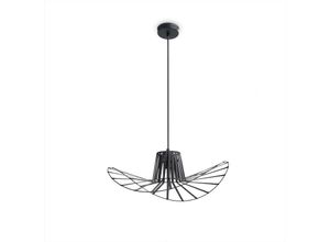 4061981237690 - Led Pendelleuchte Wohnzimmer Esszimmer Schlafzimmer Hängellampe Modern Stylisch Pendelleuchte - Schwarz Schwarz (Ø45 cm) - Paco Home