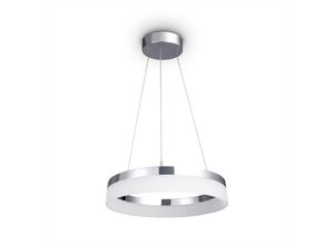 4061981241680 - Led Pendellampe Deko Wohnzimmer Lampe Esstisch Pendelleuchte Büro Zeitlos Modern Typ 1 Chrome - Weiß - Paco Home