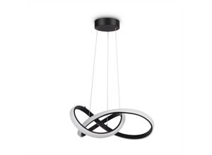 4061981241734 - Led Pendellampe Deko Wohnzimmer Lampe Esstisch Pendelleuchte Büro Zeitlos Modern Typ 5 Schwarz - Weiß - Paco Home