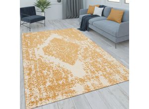 4061981242366 - Teppich Wohnzimmer Kurzflor Vintage Orientalisches Muster Ornamente Moderne Deko 200x290 cm Weiß-Gelb - Paco Home 4061981242366 - Teppich Wohnzimmer Kurzflor Vintage Orientalisches Muster Ornamente Moderne Deko 200x290 cm Weiß-Gelb - Paco Home