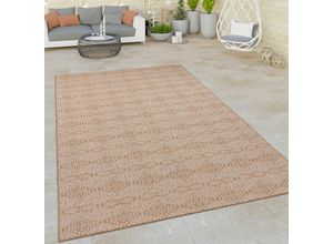 4061981243301 - Paco Home - Outdoor Teppich Wetterfest Balkon Flachgewebe Rauten Muster Boho Creme Taupe 60x100 cm