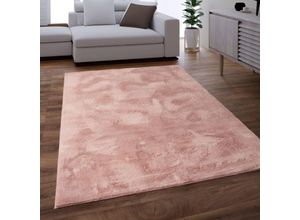 4061981243677 - Teppich Wohnzimmer Kunstfell Shaggy Hochflor Waschbar In Waschmaschine Soft Uni Rosa 240x340 cm - Paco Home