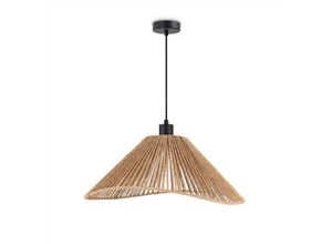 4061981302855 - Led Pendelleuchte Esszimmer Pendellampe Wohnzimmer Küche Papier Boho Style E27 Schwarz Typ 2 - Paco Home