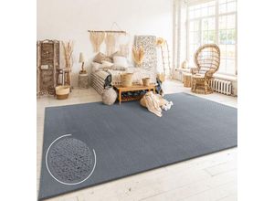 4061981303012 - Paco Home Teppich Wohnzimmer Kurzflor Skandinavisches Boho Muster Moderne Einfarbige Deko 80x150 cm Anthrazit