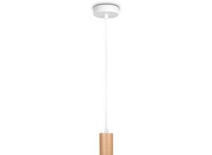 4061981303166 - Deckenlampe Wohnzimmer Esszimmerlampe Pendelleuchte Esstisch Modern Hängelampe 1er Pendelleuchte Weiß - Natur - Paco Home