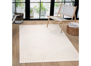 4061981305924 - Teppich Luzern 652 Teppiche Gr B L 200 cm x 290 cm 13 mm 1 St beige (creme) Esszimmerteppiche Kurzflor Uni Farben Hoch-Tief-Struktur Scandi Design