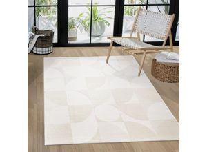 4061981306426 - Teppich Luzern 656 Teppiche Gr B L 200 cm x 290 cm 13 mm 1 St beige (creme) Esszimmerteppiche Kurzflor Uni Farben Hoch-Tief-Struktur Scandi Design