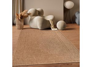 4061981306464 - Paco Home - Outdoor Teppich Wetterfest Balkon Orient Muster Vintage Einfarbig 120x160 cm Beige 2