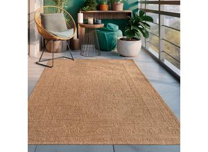 4061981306495 - Paco Home - Outdoor Teppich Wetterfest Balkon Orient Muster Vintage Einfarbig 240x340 cm Beige 2