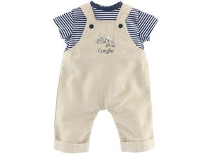 4062013110950 - Puppenkleidung MPP LATZHOSE + SHIRT LOIRE (30cm) in beige blau