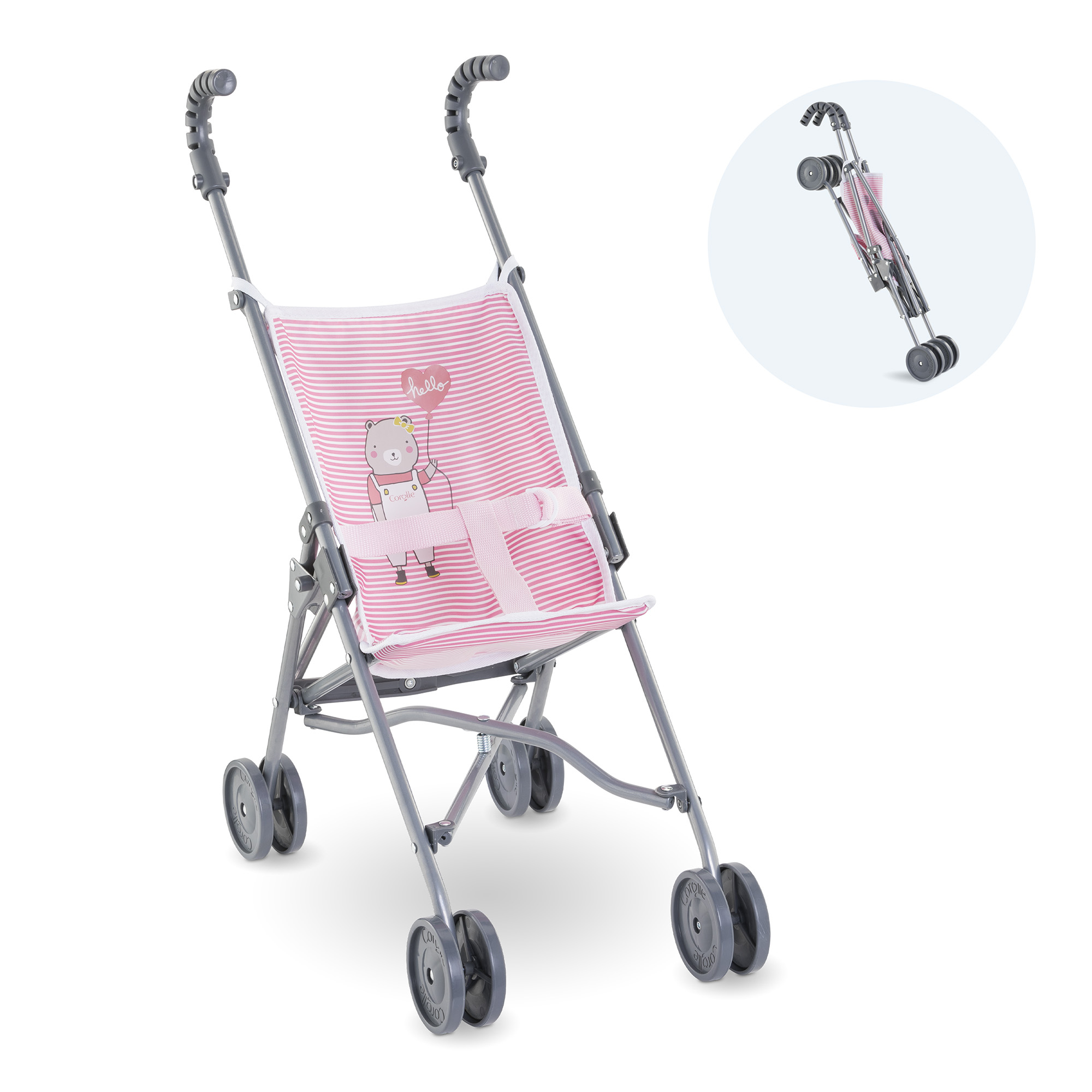 4062013141640 - Mon Grand Poupon Doll Stroller Pink