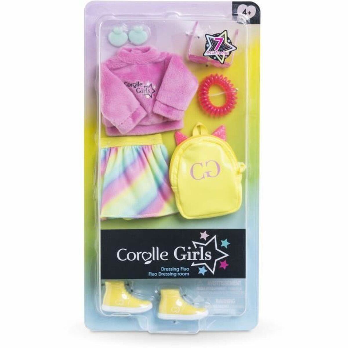 4062013610108 - Girls - Doll Clothes Fluo Set Dressing Roo
