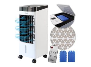 4062048008031 - Luftkühler LK04 Luftkühler mit Fernbedienung Staubfilter Timer Oszillation Kühlung Ventilation Luftbefeuchter und Luftreiniger mit Kühlakkus