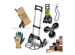 4062048013288 - TroniTechnik® Sackkarre Handkarre klappbar Transportkarre bis 75kg Klappwagen für Treppen - Sternrad höhenverstellbar 4062048013288 - TroniTechnik® Sackkarre Handkarre klappbar Transportkarre bis 75kg Klappwagen für Treppen - Sternrad höhenverstellbar