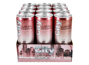 4062073999847 - City Weinschorle Rosé 65 % vol 025 Liter Dose 12er Pack