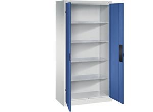 4062084610205 - Werkstattschrank 8921-052 Stahl abschließbar 5 OH 93 x 195 x 50 cm blau lichtgrau 4062084610205 C+P-Möbel