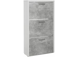 4062088147905 - Beton Weiß Modern - 61x115x25 cm (BxHxT) - - [Sunnytwo] - Weiß - Newfurn