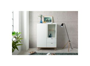 4062088148339 - Newfurn - Weiß Weiß Skandinavisch - 100x140x40 cm (BxHxT) - - [Eliathree] - Weiß