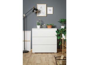 4062088148513 - Newfurn Weiß weiß Modern - 80x80x45 cm (BxHxT) - - [Nikitaeleven] - weiß