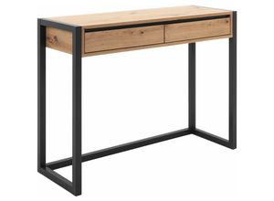 4062088179302 - Newfurn - Konsolentisch Anthrazit Wildeiche Schreibtisch Klein Vintage Industrial - 100x75x35 cm (BxHxT) - Computertisch Laptoptisch - [Vincentfive]