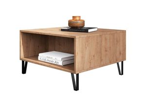 4062088180872 - Newfurn - Couchtisch Wildeiche Wohnzimmertisch Skandi Modern - 60x37x60 cm (BxHxT) - Sofatisch Ablagetisch Tisch - [Loyasix] Wohnzimmer Gästezimmer