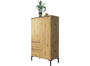 4062088180995 - Newfurn - Highboard Wildeiche Artisan Eiche Kommode Modern Vintage - 81x139x40 cm (BxHxT) - Schrank Sideboard - [Savagefour] Wohnzimmer Schlafzimmer