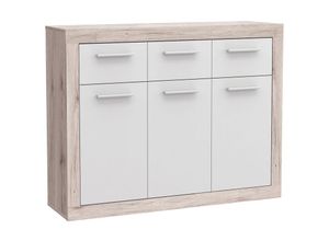 4062088226747 - Kommode Sandeiche Sandeiche Sideboard Modern - 1177x918x338 cm (BxHxT) - Highboard Anrichte - [Toshiotwo] Wohnzimmer Wohnstube Büro - Sandeiche