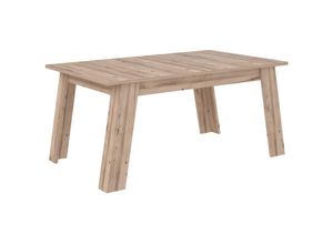 4062088229892 - Newfurn - Esstisch Planked Eiche Planked Eiche Ausziehbar Skandi Modern - 160x76x100 cm (BxHxT) - Tisch Eszimmertisch Küchentisch - [Bonniefour]