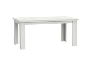 4062088230133 - Newfurn - Esstisch Schnee Eiche Schnee Eiche Ausziehbar Modern - 160x75x90 cm (BxHxT) - Tisch Esszimmertisch Küchentisch - [Janissix] Esszimmer