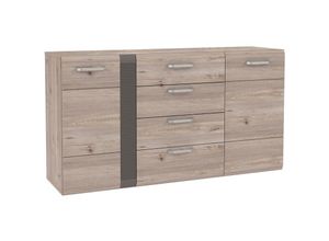 4062088230942 - Newfurn - Kommode Nelson Eiche Nelson Eiche Sideboard Modern - 1514x861x436 cm (BxHxT) - Highboard Anrichte - [Kerrythree] Wohnzimmer Wohnstube