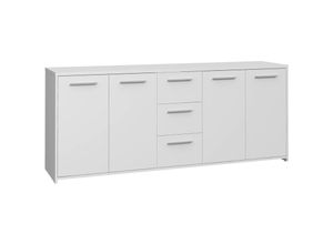 4062088231970 - Sideboard Weiß Weiß Sideboard Modern - 179x741x42 cm (BxHxT) - Highboard Anrichte - [Lizafive] Wohnzimmer Wohnstube Büro - Weiß - Newfurn