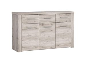 4062088232090 - Sideboard Sandeiche Sandeiche Sideboard Modern - 136x831x413 cm (BxHxT) - Highboard Anrichte - [Tammythree] Wohnzimmer Wohnstube Büro - Sandeiche