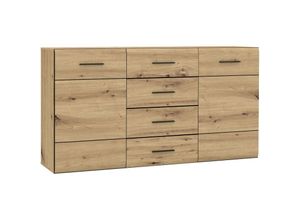 4062088233721 - Sideboard Artisan Eiche und Schwarz Artisan Eiche und Schwarz Sideboard Modern - 1696x913x411 cm (BxHxT) - Highboard Anrichte - [Elmatwo]