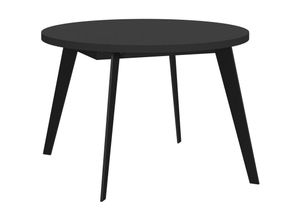 4062088234391 - Esstisch Schwarz Schwarz Ausziehbar Modern - 110x745x110 cm (BxHxT) - Tisch Esszimmertisch Küchentisch - [Mosithree] Esszimmer Küche Wohnzimmer