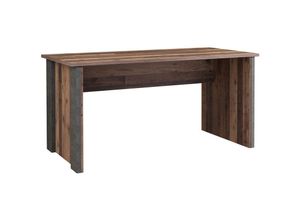 4062088235749 - Newfurn - Schreibtisch Betonoptik Dunkelgrau Old Wood Bürotisch Industrial Modern - 153x735x70 cm (BxHxT) - Computertisch Gamingtisch - [Filiatwo]