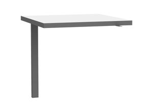 4062088235909 - Newfurn Schreibtisch Grau Weiß Verbindungselement Modern - 75x741x75 cm (BxHxT) - Verkettungsplatte - [Nevillefour] Büro Arbeitszimmer Wohnzimmer