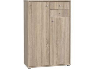 4062088236050 - Newfurn - Kommode 0 Sonoma Eiche Sideboard Modern - 737x1111x348 cm (BxHxT) - Highboard Anrichte - [Albusthree] Büro Arbeitszimmer Wohnzimmer