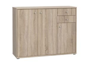 4062088236098 - Newfurn - Kommode 0 Sonoma Eiche Sideboard Modern - 1088x855x348 cm (BxHxT) - Highboard Anrichte - [Albusseven] Büro Arbeitszimmer Wohnzimmer