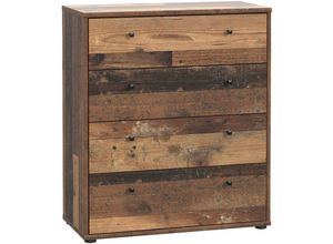 4062088236241 - Newfurn - Kommode 0 Old Wood Sideboard Modern - 737x855x348 cm (BxHxT) - Highboard Anrichte - [Dudleyfour] Büro Arbeitszimmer Wohnzimmer - Old