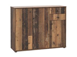 4062088236265 - Newfurn Kommode 0 Old Wood Sideboard Modern - 1088x855x348 cm (BxHxT) - Highboard Anrichte - [Dudleysix] Büro Arbeitszimmer Wohnzimmer - Old Wood