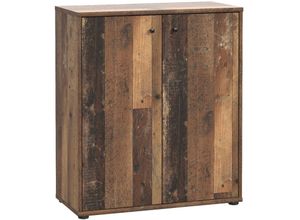 4062088236302 - Newfurn - Kommode 0 Old Wood Sideboard Modern - 737x855x348 cm (BxHxT) - Highboard Anrichte - [Dudleyten] Büro Arbeitszimmer Wohnzimmer - Old Wood