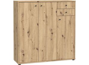 4062088236555 - Newfurn - Kommode 0 Artisan Eiche Sideboard Modern - 1088x1111x348 cm (BxHxT) - Highboard Anrichte - [Luciusone] Büro Arbeitszimmer Wohnzimmer