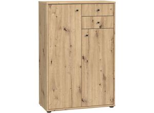 4062088236562 - Newfurn - Kommode 0 Artisan Eiche Sideboard Modern - 737x1111x348 cm (BxHxT) - Highboard Anrichte - [Luciustwo] Büro Arbeitszimmer Wohnzimmer