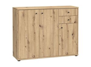 4062088236609 - Newfurn - Kommode 0 Artisan Eiche Sideboard Modern - 1088x855x348 cm (BxHxT) - Highboard Anrichte - [Luciussix] Büro Arbeitszimmer Wohnzimmer