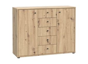 4062088236616 - Newfurn - Kommode 0 Artisan Eiche Sideboard Modern - 1088x855x348 cm (BxHxT) - Highboard Anrichte - [Luciusseven] Büro Arbeitszimmer Wohnzimmer