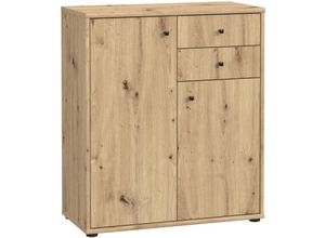 4062088236623 - Newfurn - Kommode 0 Artisan Eiche Sideboard Modern - 737x855x348 cm (BxHxT) - Highboard Anrichte - [Luciuseight] Büro Arbeitszimmer Wohnzimmer