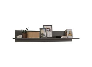 4062088237866 - Newfurn - Wandboard Eiche Grau Wandregal Modern - 140x22x22 cm (BxHxT) - Bücherregal Hängeregal Wandpaneel - [Lianneseven] Wohnzimmer Wohnstube Büro