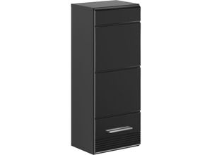 4062088238023 - Hängeschrank 0 Schwarz Hochglanz Badschrank Modern - 30x77x23 cm (BxHxT) - Wandschrank Badezimmermöbel - [Eleanofour] Bad Badezimmer - Schwarz