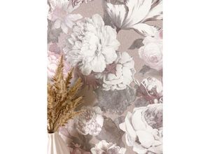 4062088247117 - Tapete Rosé Vliestapete Blumen - Vintage Floral Weiß Beige Rosen Blätter Blumentapete Romantisch Rosentapete - Rosana - Newroom