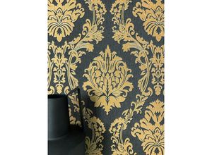 4062088249364 - Tapete Schwarz Vliestapete Ornamente - Mustertapete Modern Gold Glänzend Retro Vintage Vintage - Nikulai Black - Newroom